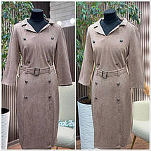 Елегантна жіноча сукня, тканина "Замш" розмір 54, фото 3