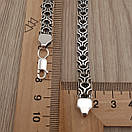 Срібна цепочка чоловіча рамзес. Чоловічий срібний ланцюжок широкий Фараон. Ширина 7,5 мм / 50 см, фото 5