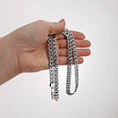 Срібна цепочка чоловіча рамзес. Чоловічий срібний ланцюжок широкий Фараон. Ширина 7,5 мм / 50 см, фото 3