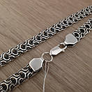 Срібна цепочка чоловіча рамзес. Чоловічий срібний ланцюжок широкий Фараон. Ширина 7,5 мм / 50 см, фото 6