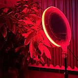 Світлодіодна кругла лампа з пультом кольорова 33 см RGB-LED Fill Light GS-330 портативне відеосвітло для зйомки, фото 4