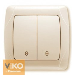 Вимикач 2-й прохідний Крем Viko Carmen, 90562017