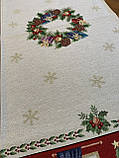Доріжка на стіл Новорічна, 45x140 см., гобелен з золотим люрексом, фото 9