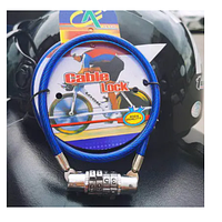 Замок зі сталевим тросом із паролем довжина 65 см, фото 3