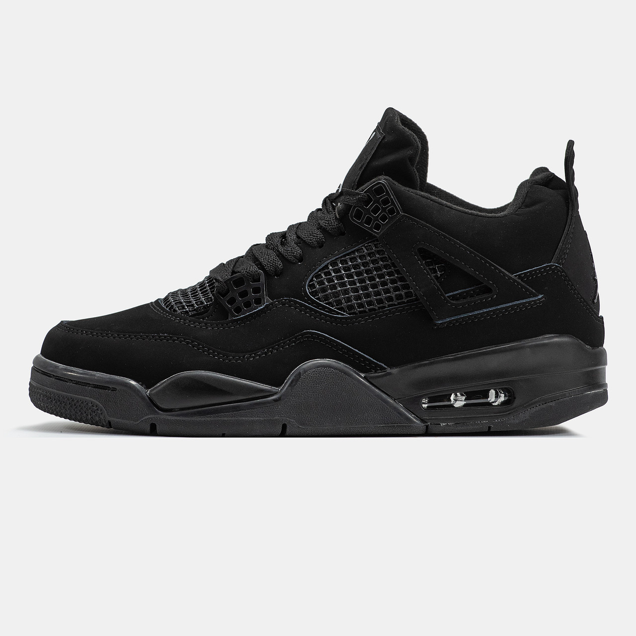Чоловічі Кросівки Nike Air Jordan 4 Retro Black Cat / Найк Аїр Джордан 4 Ретро Кат Чорні