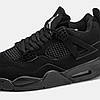 Чоловічі Кросівки Nike Air Jordan 4 Retro Black Cat / Найк Аїр Джордан 4 Ретро Кат Чорні, фото 8