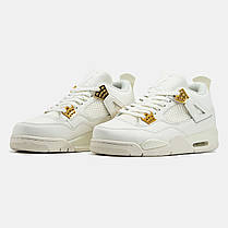 Чоловічі Кросівки Nike Air Jordan 4 Retro Cream Gold / Найк Аїр Джордан 4 Ретро Кремові із Золотистим, фото 5
