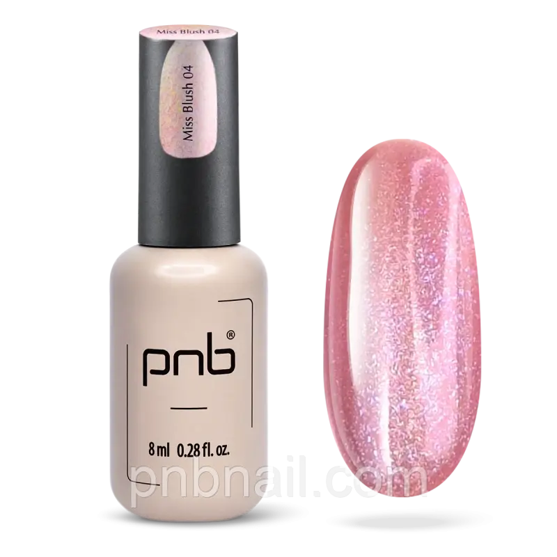 Магнітний гель-лак PNB Glamour Cat 04 Miss Blush, 8 мл