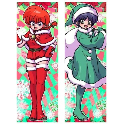Дакимакура 170 х 60 см Акане Тендо Ранма Саотоме Akane Tendo Ranma Saotome Подушка + наволочка двостороння, фото 1