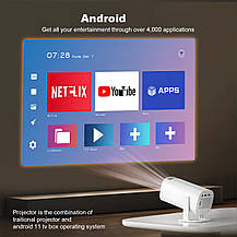 Led-міні проєктор із джойстиками та іграми wifi bluetooth Android 11 64 GB P30 Max, фото 6