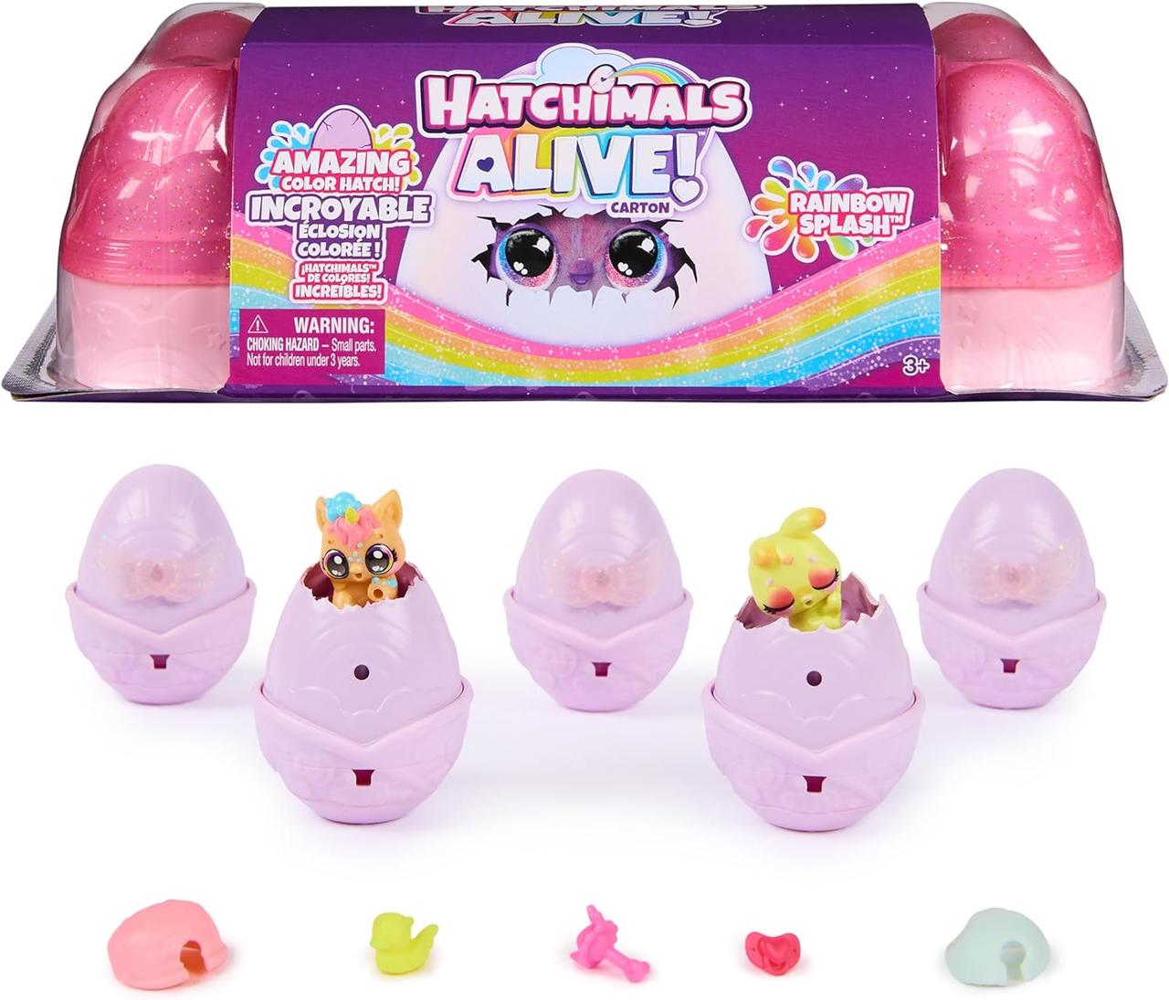 Набір яйця хетчималс 5 фігурок Hatchimals Alive, Rainbow Splash Egg