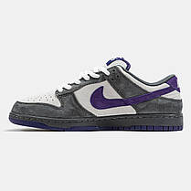 Чоловічі Кросівки Nike SB Dunk Low Grey Purple Pegion / Найк СБ Данк Піджен Низькі Сірі з Фіолетовим, фото 4