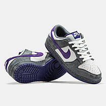 Чоловічі Кросівки Nike SB Dunk Low Grey Purple Pegion / Найк СБ Данк Піджен Низькі Сірі з Фіолетовим, фото 6