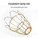 Плафон — абажур для інфрачервоної лампи плетений + керамічний термостійкий патрон "Кантрі" Е27, фото 4