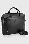 Чоловіча шкіряна сумка Karya 0261-45 чорна, фото 2