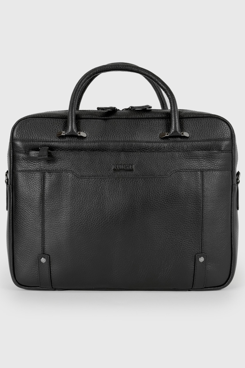 Чоловіча шкіряна сумка Karya 0261-45 чорна, фото 1