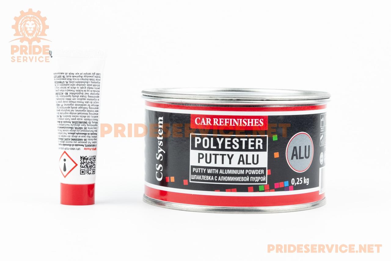 Шпаклівка середньозерниста поліефірна пластична сіра "ALUMINUM", 250g, МОТОХІМІЯ, SV-304734