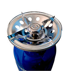 Пальник для газового балона з польською різьбою 15.5 мм діаметром 215 мм, конфорка для газового балона