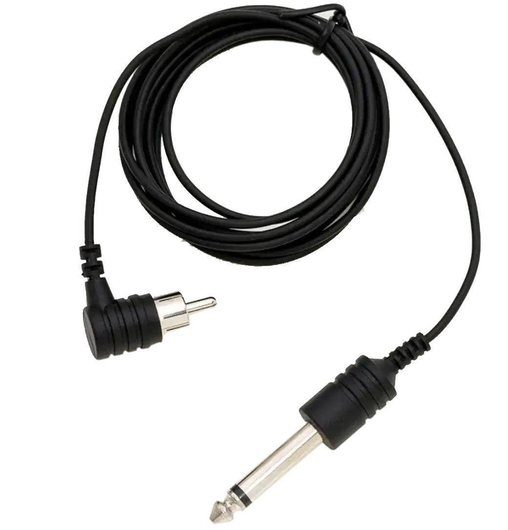 Кліп корд чорний тонкий з RCA кутовий