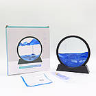 Настільна 3D картина «Піщаний пейзаж», Синій / 3д картина антистрес рухомий пісок / Рамка з піском, фото 10
