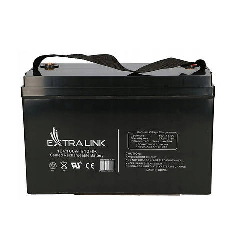 Акумулятор AGM ExtraLink 12V 100Ah VRLA, фото 1