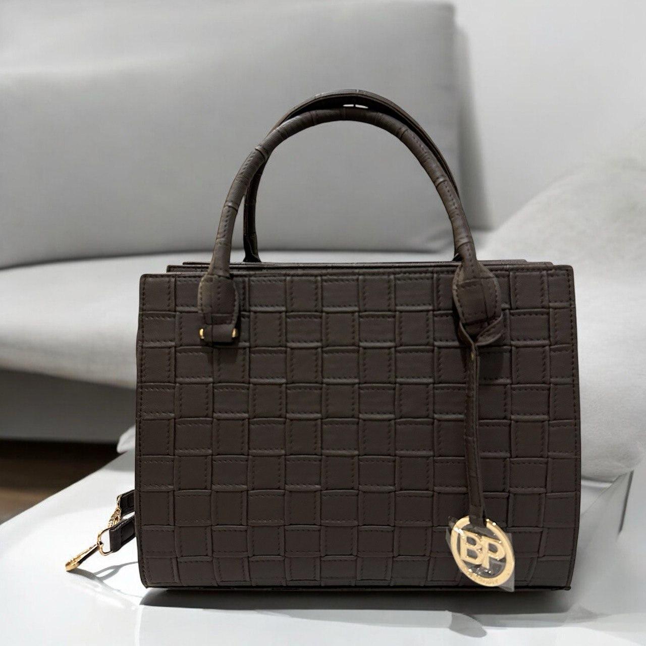 Сумка каркасна жіноча Betty Pretty зі шкіри коричнева 986DARKBROWN