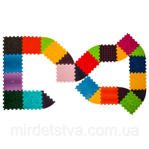 Масажний ортопедичний килимок пазли Ортек Ortek набір для дітей у садок групи раннього розвитку додому 16+10