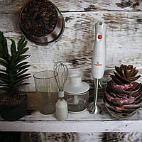 Блендер  занурювальний  4в1 800W CROWNBERG (білий)