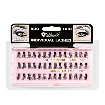 Пучки для нарощування вій подвійні Salon Professional Duo Short