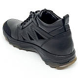 Черевики низькі чоловічі на шерсті зі шнурівкою чорні та Zlett 3061 X чор розмір 40, фото 5