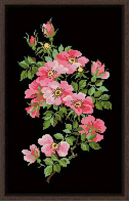 Набір для вишивання "Little Rose". AIDA 14CT, 22*37 см. БЕЗ нанесення схеми на канву.