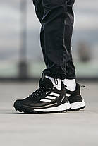 Зимові Чоловічі Кросівки Adidas Terrex Free Hiker 2.0 GTX / Адідас Террекс Фрі Хайкер 2.0 ГТХ Чорні з Білим, фото 3