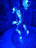 Світлодіодна гірлянда з прищіпками для фото 20 led, 4 метри на батарейках, фото 5