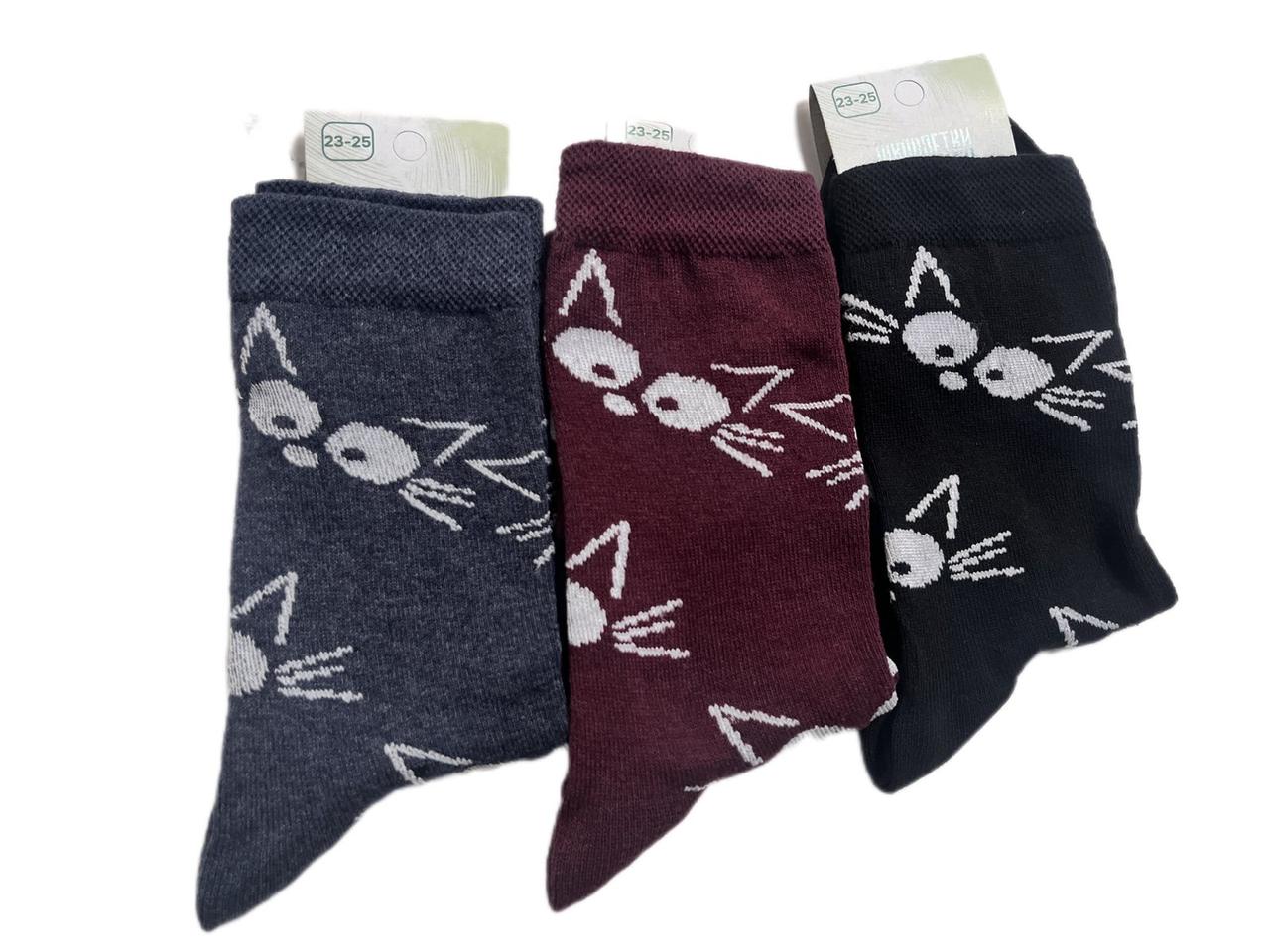 Шкарпетки жіночі "Коти" 23-25р. (12 пар!) (Демісезонні), фото 1