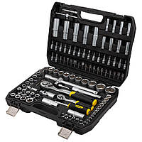 Набір торцевих насадок та біт 1/4" 1/2" Sigma CrV Mid 110 шт Набір інструментів для дому Автоінструменти