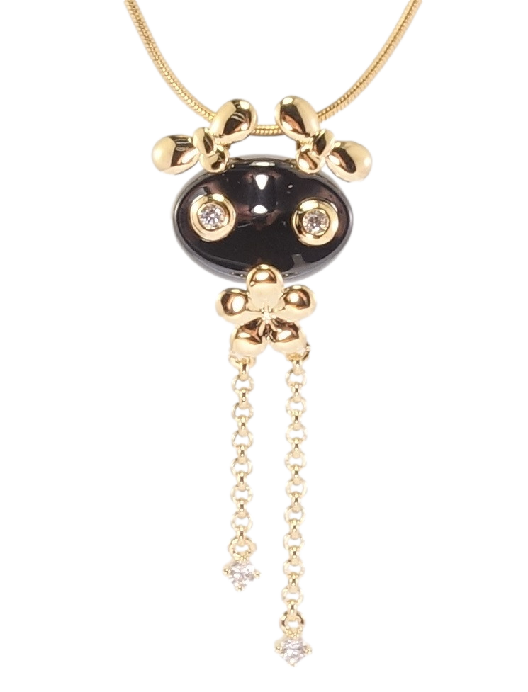 Кулон на ланцюжку Xuping Позолота 18K "Дівчинка" довжина 42,5-47,5см х 1мм