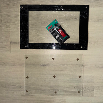 Скло зовнішнє та внутрішнє термостійке (аналог) + клей для конвекційної печі Unox XF023 Anna