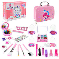 Набір дитячої декоративної косметики тіні, лак, помада, корона 2605W-JY2405 у сумочці від 3х років