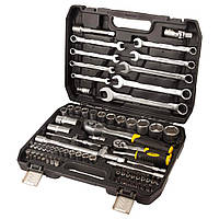 Набір торцевих насадок та біт 1/4" 1/2" Sigma CrV Mid 82 шт Набір ручних інструментів Набори автоінструментів