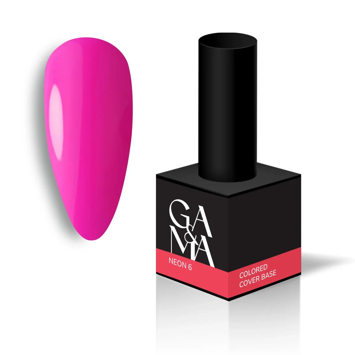 Камуфлююча кольорова база для нігтів Ga&Ma 006 Cover Base Colored Neon, 15 мл, фото 1