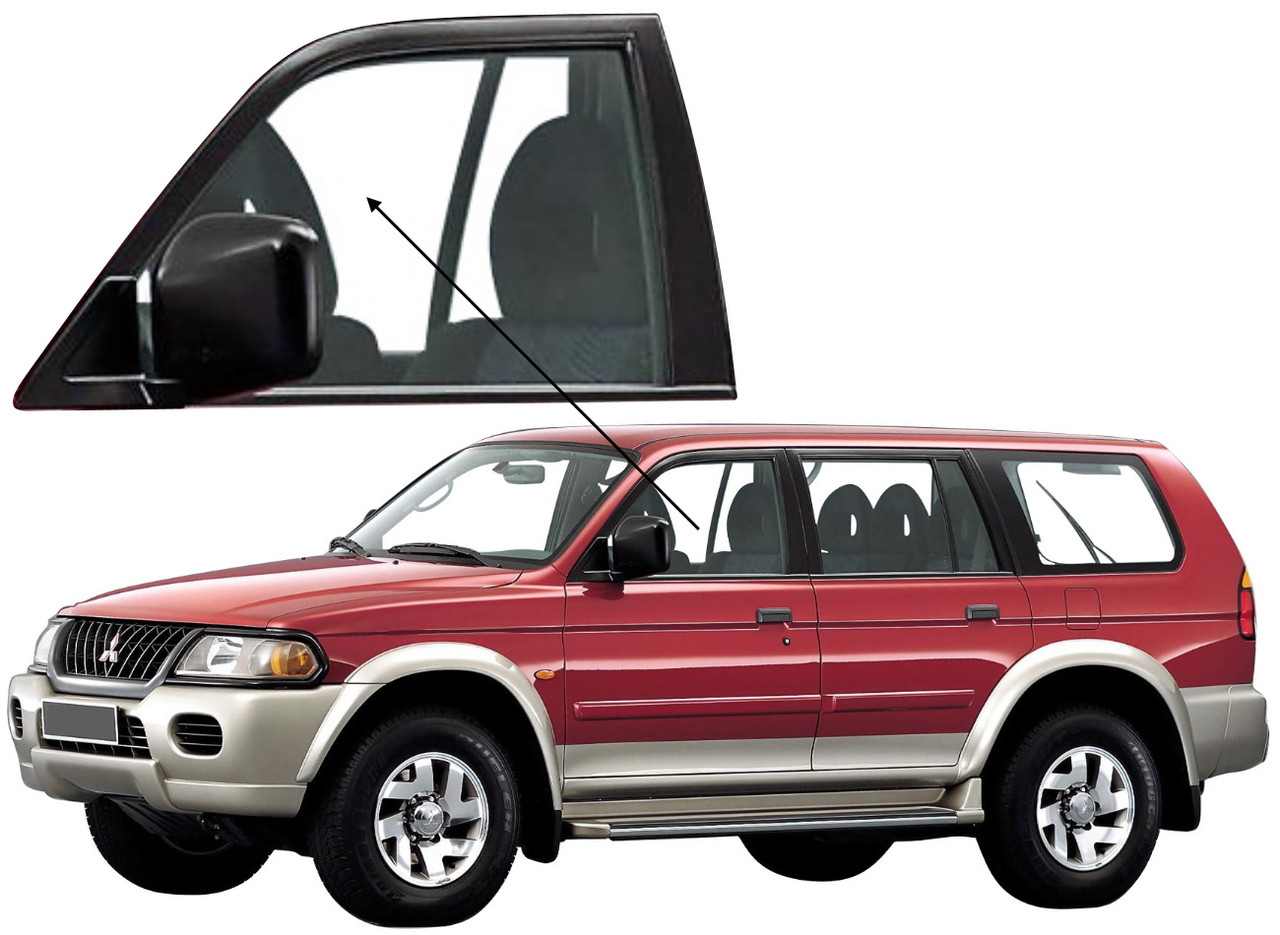 Бічне скло Mitsubishi Pajero Sport 1998-2007 передніх дверей ліве, фото 1