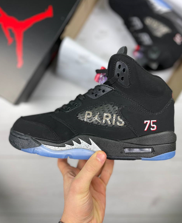 Чоловічі зимові термо кросівки Nike Air Jordan 5 gore tex black Найк Джордан Ретро Гортекс чорні нубук осінь зима