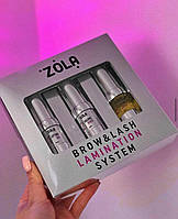 Набор составов для ламинирования бровей и ресниц Brow&Lash Lamination System Zola
