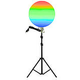 Світлодіодна кругла лампа RGB-LED Fill Light GS-330 кольорова 33см з пультом та штативом 2м для студійної зйомки, фото 2