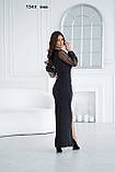 Довга сукня з блискітками на рукавах 7540 тив, фото 9