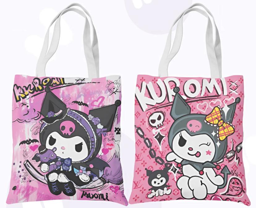Шопер еко-сумка Хеллоу Кітті Куромі Hello Kitty Kuromi 36 х 33 см двосторонній