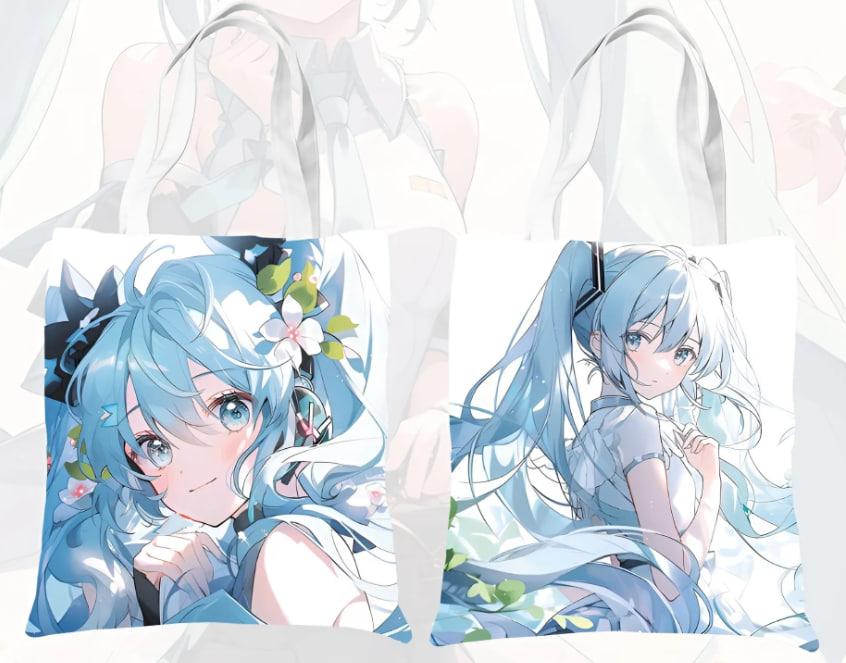 Шоппер еко-сумка Вокалоїд Хацуне Міку Vocaloid Hatsune Miku 36 см двосторонній