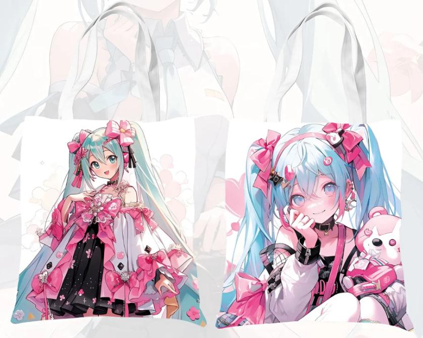 Шоппер еко-сумка Вокалоїд Хацуне Міку Vocaloid Hatsune Miku 36 см двосторонній