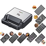 Мультипекарь Сендвічниця 8 в 1 Zepline 2200Вт Вафельниця Мультимейкер Zepline, фото 7