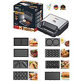 Мультипекарь Сендвічниця 8 в 1 Zepline 2200Вт Вафельниця Мультимейкер Zepline, фото 9